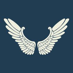 Vector white angel wings design