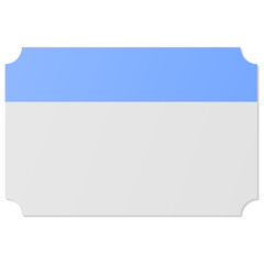 Obraz premium White and Blue rectangle ticket