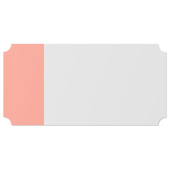 Blank white and Peach rectangle discount voucher