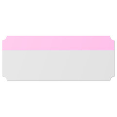 Blank rectangle voucher with white and Pink color
