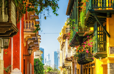 Obraz premium Historical district of Cartagena, Colombia