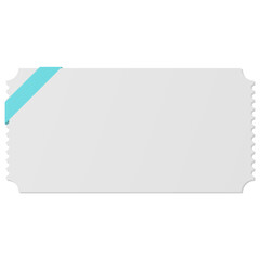 White rectangle gift voucher with Green ribbon