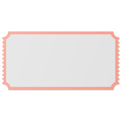 Blank white rectangle gift voucher with Peach border