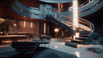 Appartement lounge design (IA)