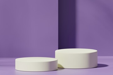 Scene with a podium for product presentation, 3d rendering