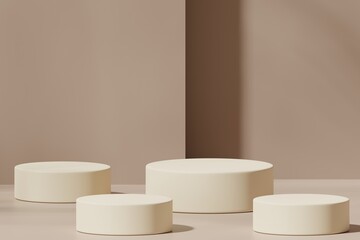 Scene with a podium for product presentation, 3d rendering