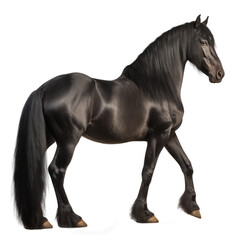 Obraz premium black horse isolated on white