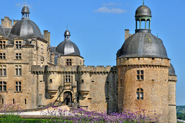 France, castle of Hautefort in Dordogne