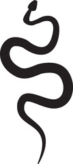 Obraz premium Black Snake vector illustration. Transparent background. 