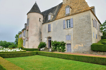 France, picturesque garden of Marqueyssac  in Dordogne