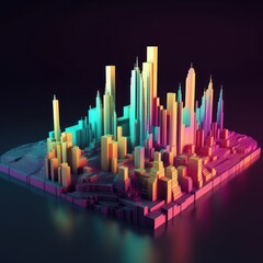 Abstract Visualisation of City at the graph
