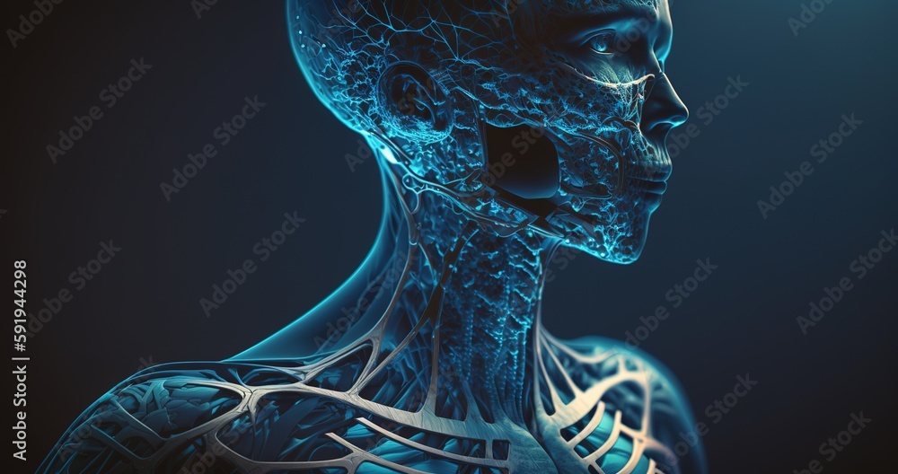 Poster artificial intelligence. technology web background. virtual concept