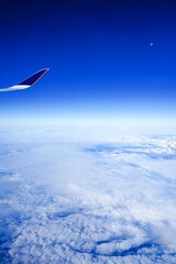 Naklejka na ściany i meble View from the plane, Beautiful Cloud and Skyline