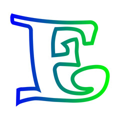 alphabet e icon