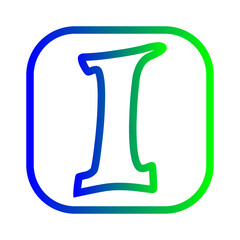 alphabet i icon