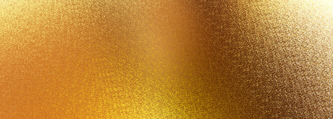 Gold foil background with light reflections. Golden textured wall. 3D rendering.
