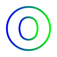 alphabet o icon