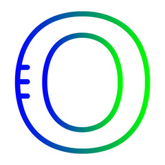 alphabet o icon