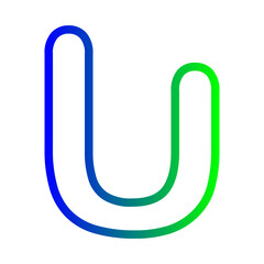 alphabet u icon