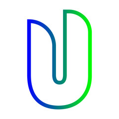 alphabet u icon