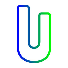 alphabet u icon