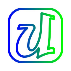 alphabet u icon