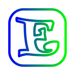 alphabet e icon