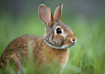 Fototapeta premium Eastern Cottontail 3 - Generative AI