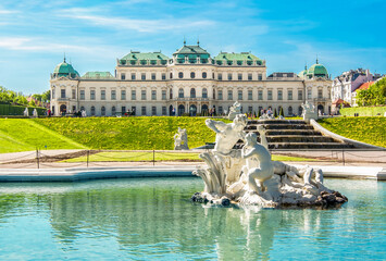 Fototapeta na wymiar Upper Belvedere palace and gardens, Vienna, Austria