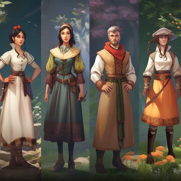 A Series of NPCs or characters Game Art