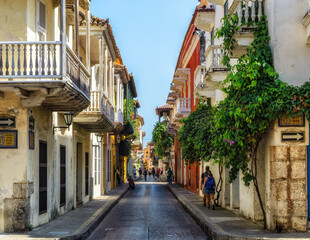 Fototapeta na wymiar Historical district of Cartagena