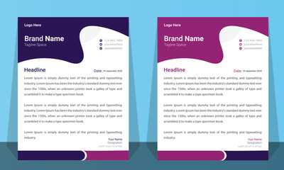 Creative letterhead design template for business