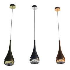 chandelier on the ceiling isolated on transparent background, hanging lamp, pendant light, 3D illustration, cg render
