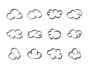 cloud hand drawn icon on white background
