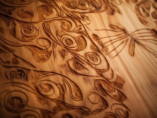 Abstrakte Holzstruktur, einzigartiger Textur, interessanten Formen, natürliche Ästhetik, lebendige Textur, warmen Farbtöne, naturinspirierte Ästhetik, Generative AI 10