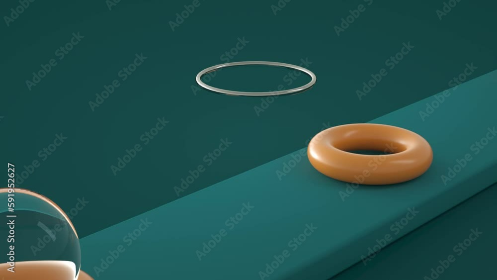 Poster 3d liquid sphere infinite loop animation