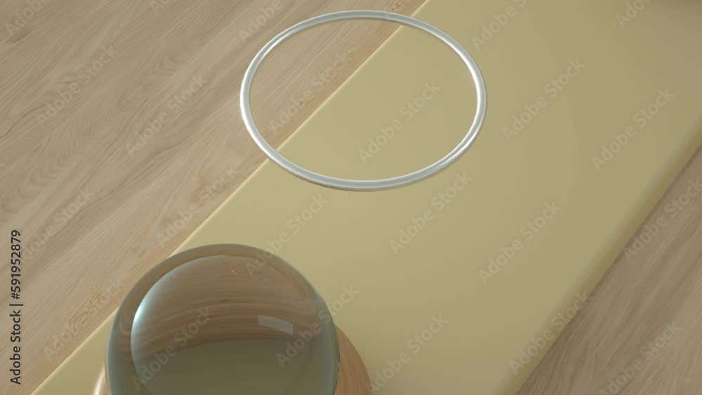 Aufkleber 3d liquid sphere infinite loop animation