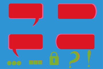 Vector Set of chat speech bubbles 