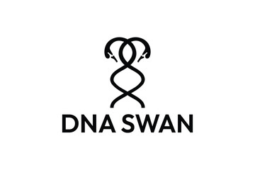 swan DNA creative logo design template