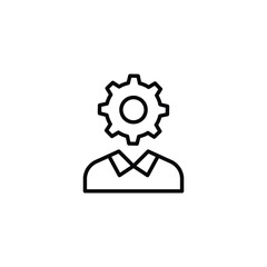 Hr Management icon design with white background stock illustration