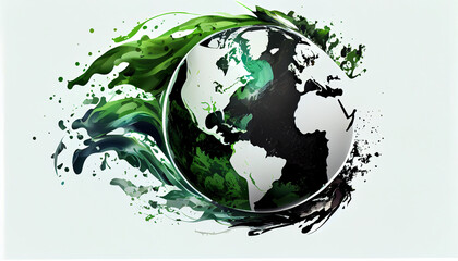 Amazing  Earth Logos Earth day concept. Ai generated image