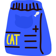 Blue Bag of Food for Cat