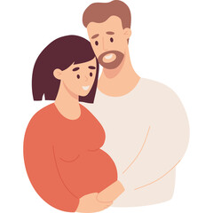 Obraz premium Happy family expecting baby