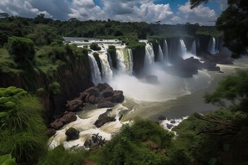  The Iguazu Falls in ArgentinaBrazil , generative artificial intelligence
