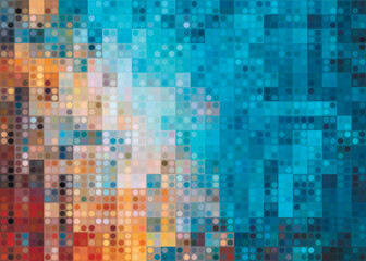 Vintage floral wallpaper in turquoise black tones. Flash of light, wavy lines, branches with leaves and cute flowers of different sizes on a background of mixing colors. Vector.