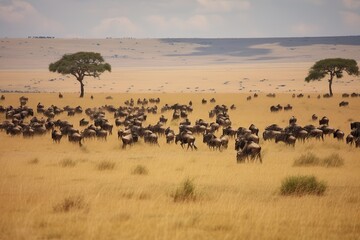 Fototapeta na wymiar The Serengeti National Park in Tanzania , generative artificial intelligence 