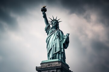 Obraz premium The Statue of Liberty in New York USA , generative artificial intelligence 