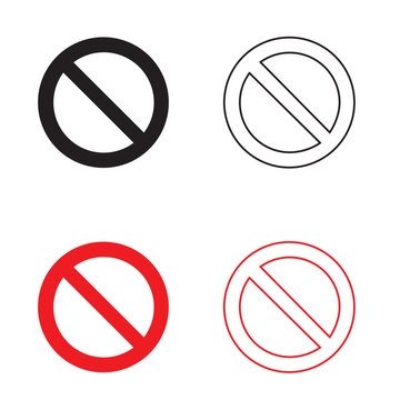 Conjunto de iconos de se&ntilde;ales de stop. Vector. Vista de frente