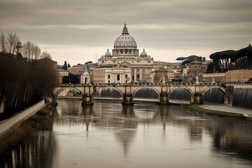 Fototapeta na wymiar The Vatican City in Rome Italy, generative artificial intelligence 