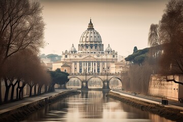 The Vatican City in Rome Italy, generative artificial intelligence
 - obrazy, fototapety, plakaty